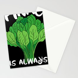 Spinach Is Always The Answer Vegan Stationery Card