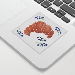 Croissant with Blueberries Sticker