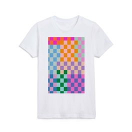 Checkerboard Collage Kids T Shirt