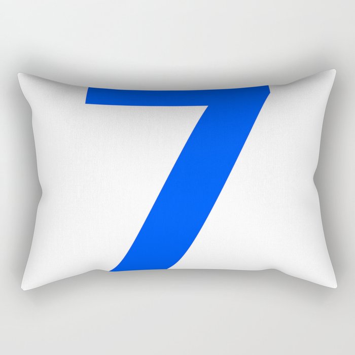 Number 7 (Blue & White) Rectangular Pillow