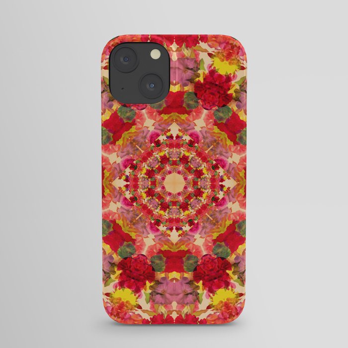 Vintage Flowers In The Round iPhone Case