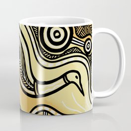 Authentic Aboriginal Art - Emu Coffee Mug