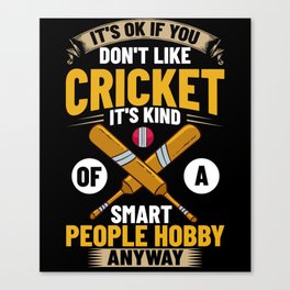 Cricket Game Player Ball Bat Coach Cricketer Canvas Print