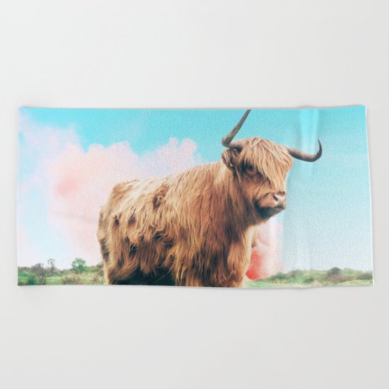 Highland Cow #society6 #decor #buyart Beach Towel
