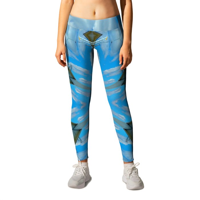 Blue Pattern Leggings