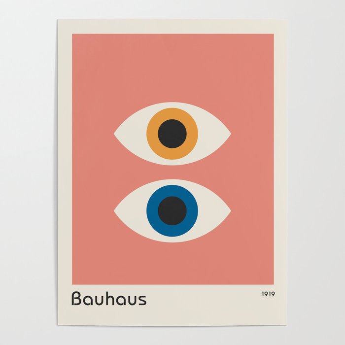 Bauhaus Eyes on Pink 1919 Poster