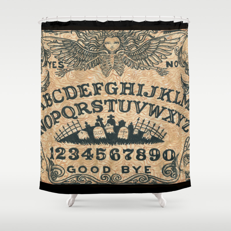 ouija board shower curtain