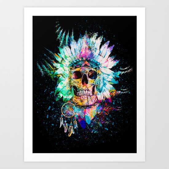 SKULL WILD S. Art Print