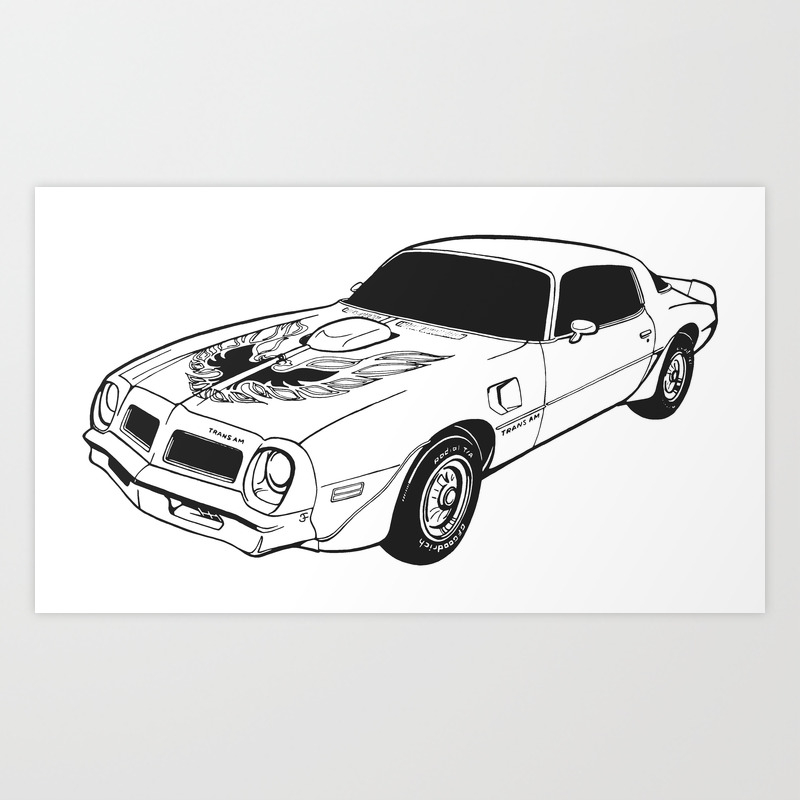 1976 Pontiac Firebird Trans Am Art Print By Jenfishdesign Society6