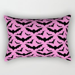 Pink and Black Bats Rectangular Pillow