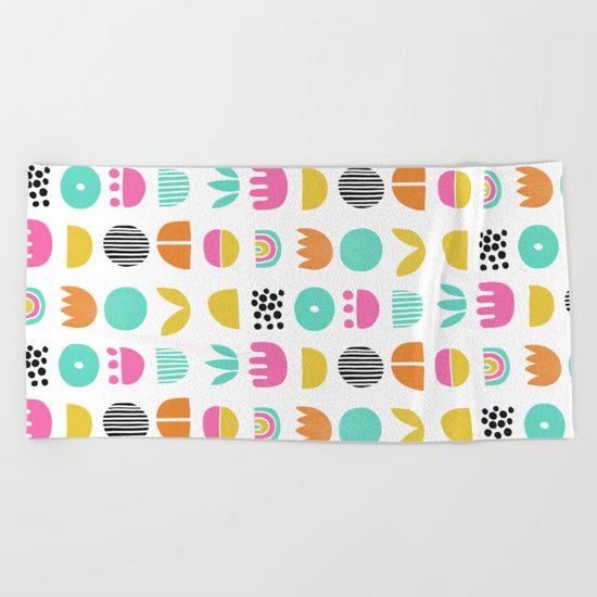 SIMPLE GEOMETRIC 001 Beach Towel