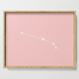 Aries Star Sign Soft Pink Serving Tray