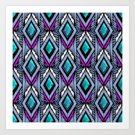 Colorful ethnic ornament . Art Print