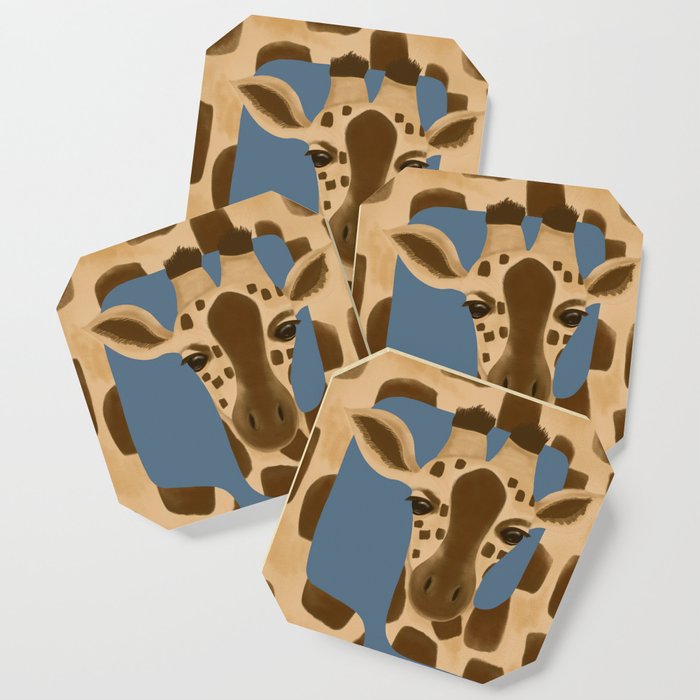 Fun abstract long neck giraffe  Coaster
