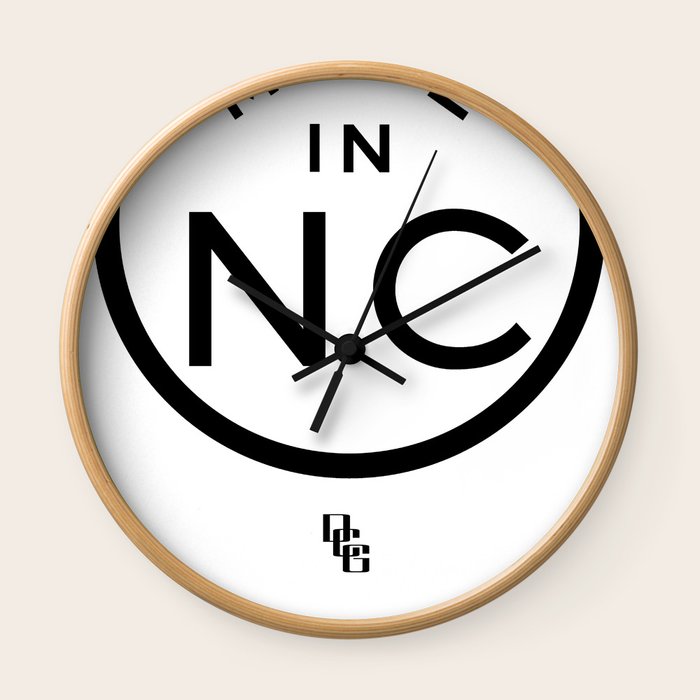 Nc North Ina Black Wall Clock By Dcmbr