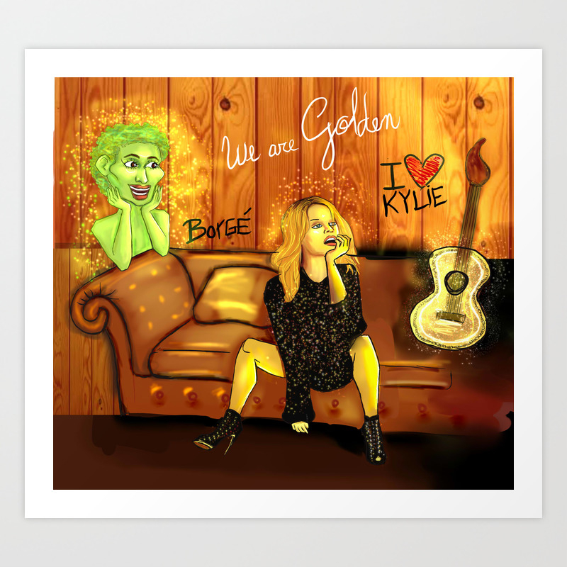 Kylie Minogue Golden Art Print By Art Of Borge Society6