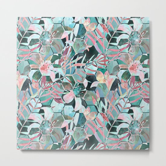 Floral, geometric abstraction Metal Print