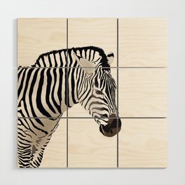 Zebra on Safari Wood Wall Art