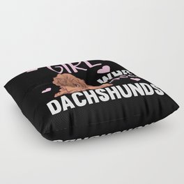 Just A Girl Who Loves Dachshunds Dog Floor Pillow