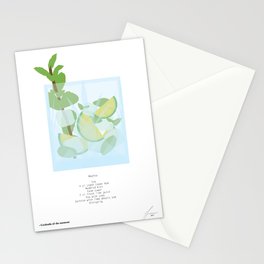 Mixology Cocktail Poster Mojito Stationery Cards