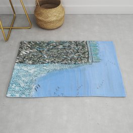 Over the cliff Rug