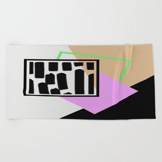 Abstract Geometry Beach Towel