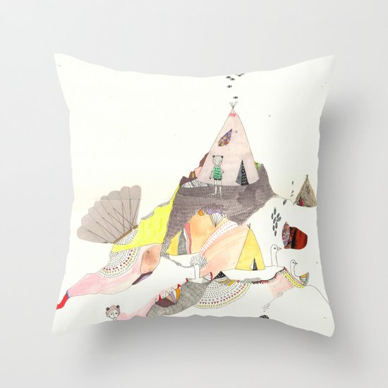 Kids Discover Magic Mountain Throw Pillow