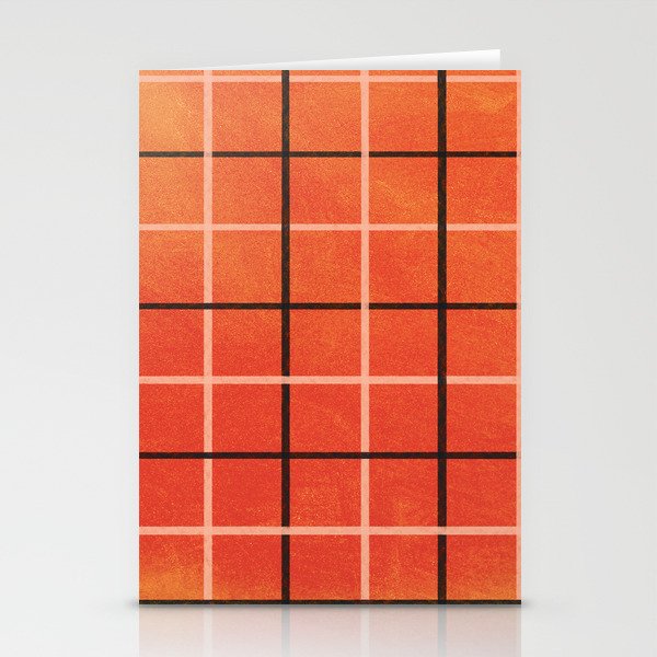 Fire plaid Stationery Cards