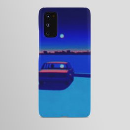 surrealism guy billout car blue  Android Case
