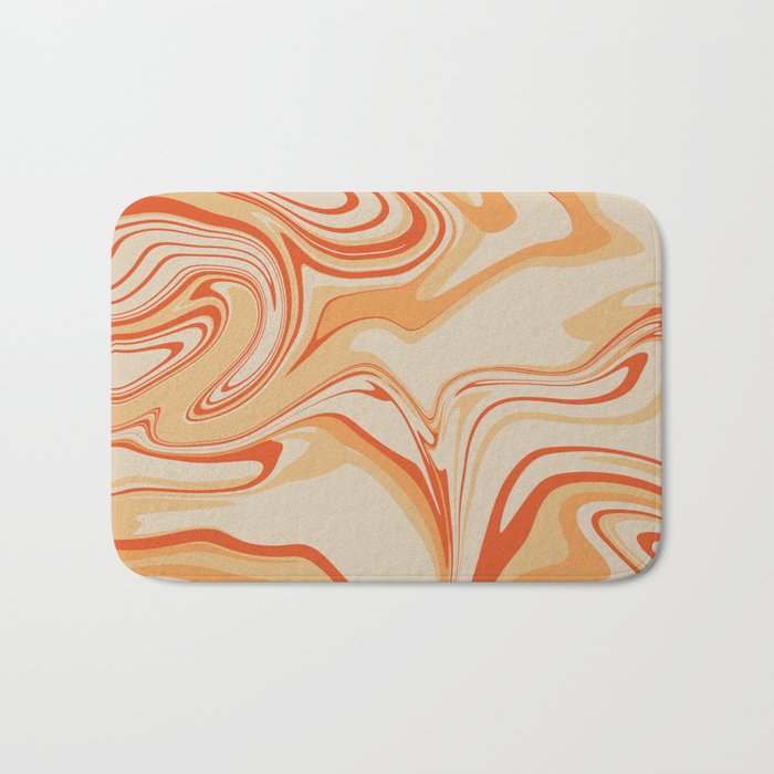 Marble retro 60s swirl liquid 6 Bath Mat