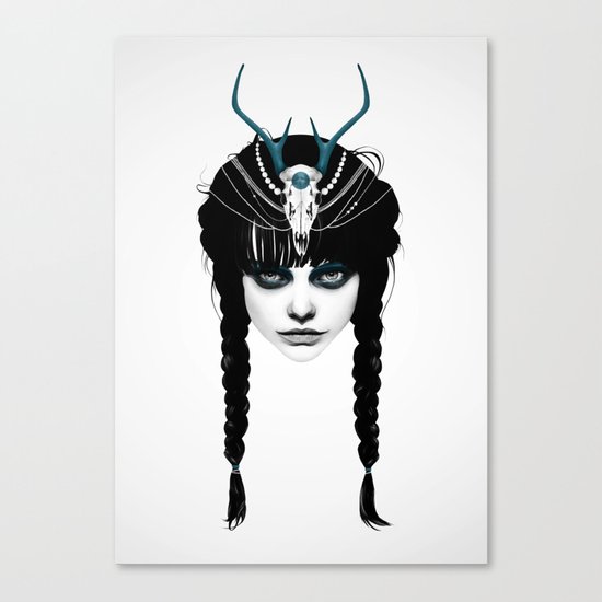 Wakeful Warrior - In Blue Canvas Print