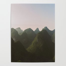 Yangshuo mountains Poster