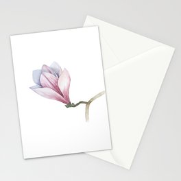 Watercolour Magnolia Flower Stationery Card
