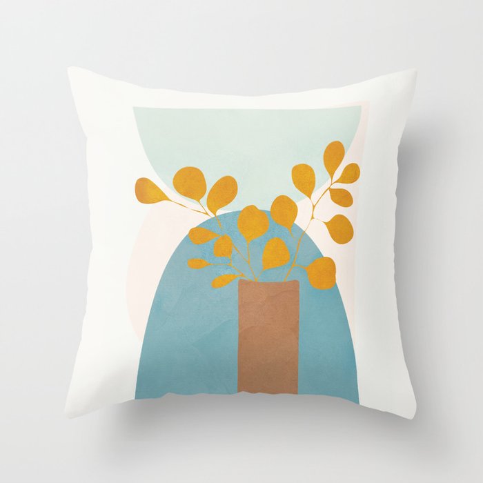 Soft Abstract Shapes 03 Throw Pillow