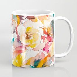 Abstract floral design in watercolour illustration Coffee Mug