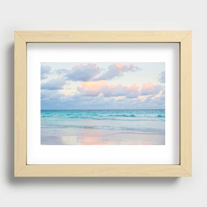 Pastel Beach Recessed Framed Print