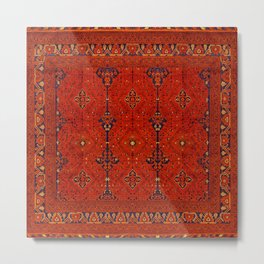 N194 - Red Berber Atlas Oriental Traditional Moroccan Style Metal Print | Oriental, Andalusian, Heritage, Decoration, Ethnic, Anthropologie, Graphicdesign, Eclectic, Damask, Boho 