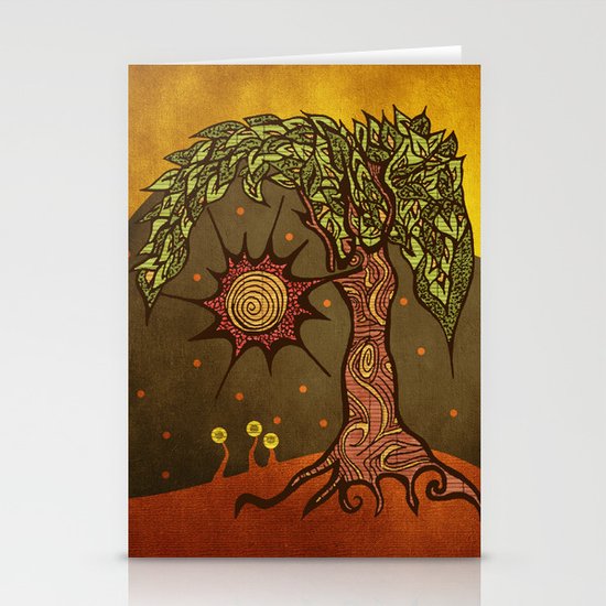 Mystic tree Dia by Pom Graphic Design & Viviana Gonzalez" Stationery Cards