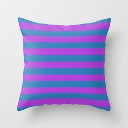 Blue and Purple Stripes Throw Pillow
