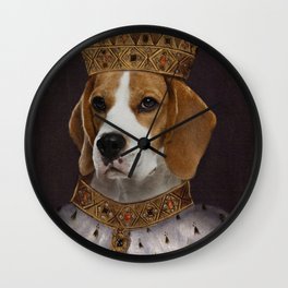 The Most Regal of the Beagles Wall Clock