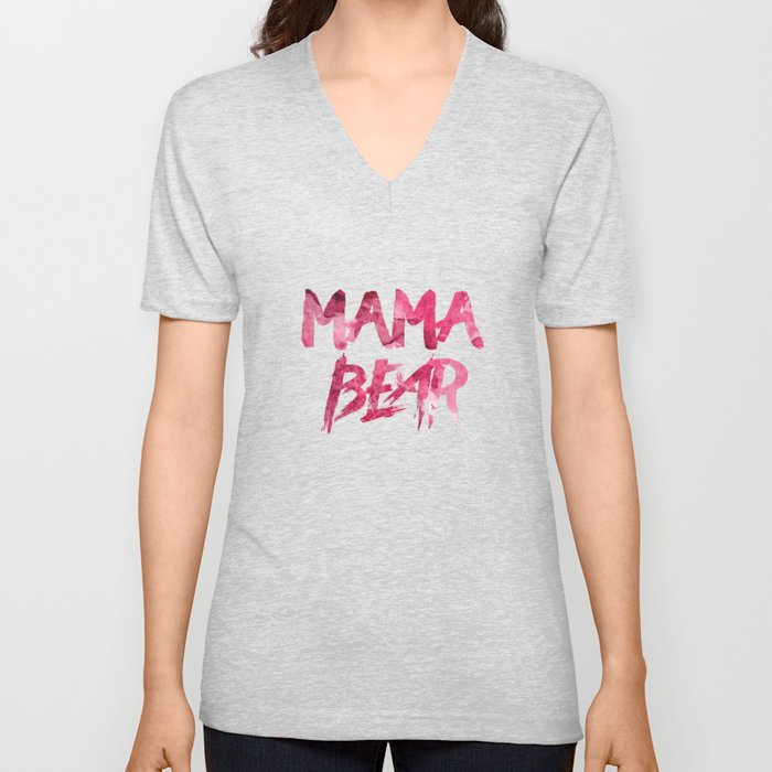 MAMA BEAR V Neck T Shirt