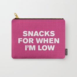 Snacks For When I'm Low™ (Pink Yarrow) Carry-All Pouch
