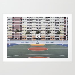 Basketball Court Art Print