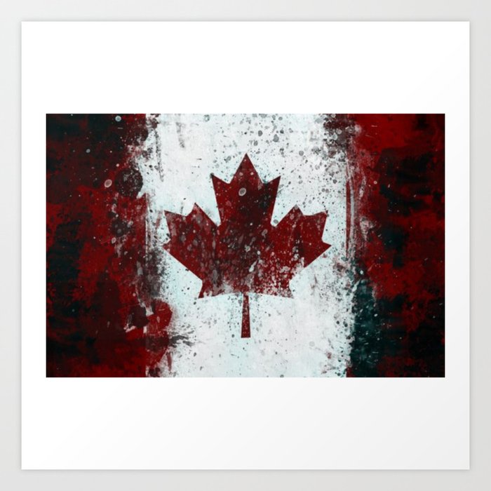 Canadian Flag - National Flag of Canada - Maple Leaf Flag Art Print