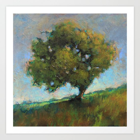 the orchard's ladder Art Print