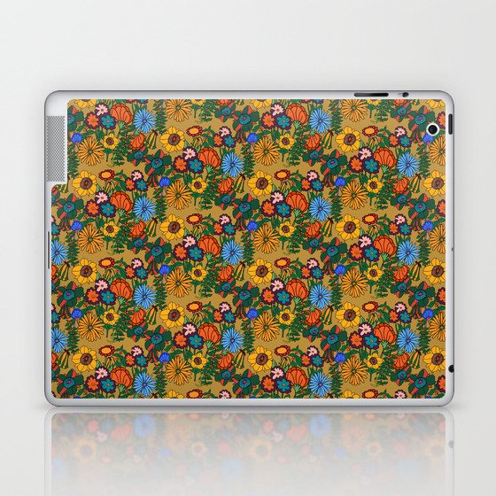 In the Weeds - Retro Floral Laptop & iPad Skin