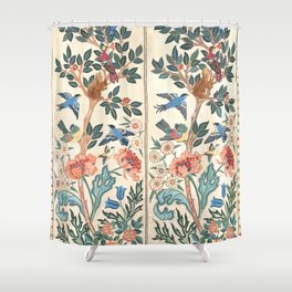 William Morris & May Morris Antique Chinoiserie Floral Shower Curtain