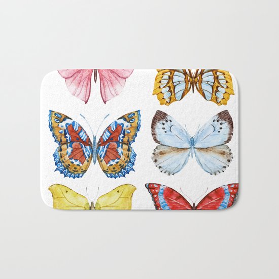 Butterflies 01 Bath Mat