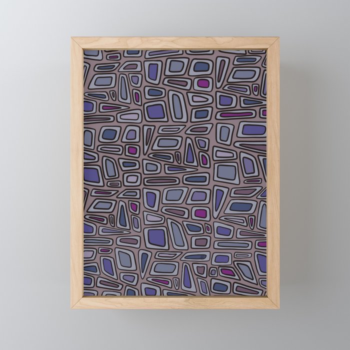 Purple Slices (Tall) Framed Mini Art Print