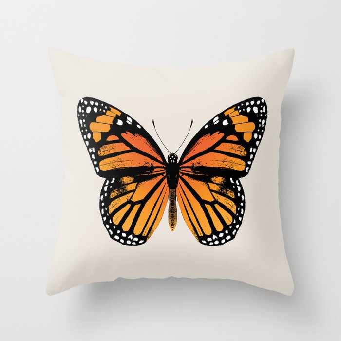 Orange discount butterfly pillow